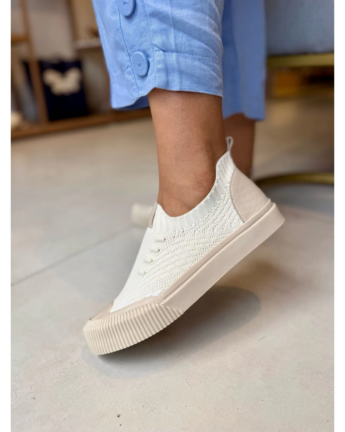 White soft and comfortable sneakers