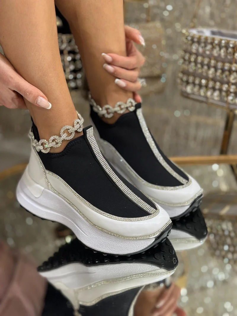 Crystal Stone Custom Design Sneakers