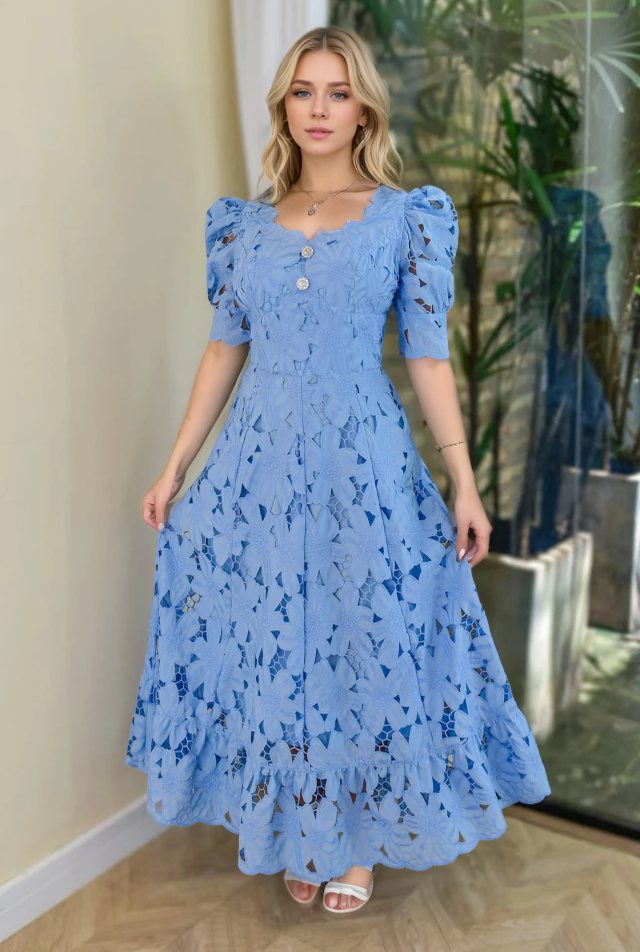 Elegant lace dress with sleeves