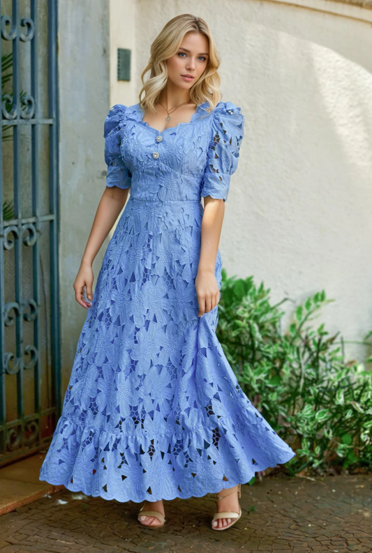 Elegant lace dress with sleeves