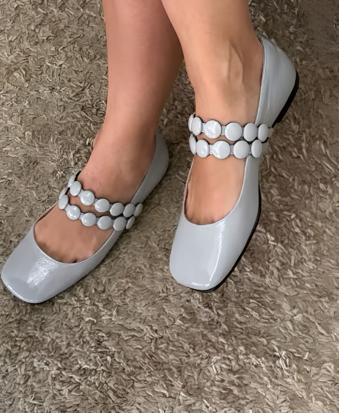 Square Toe Low Heel Sandals