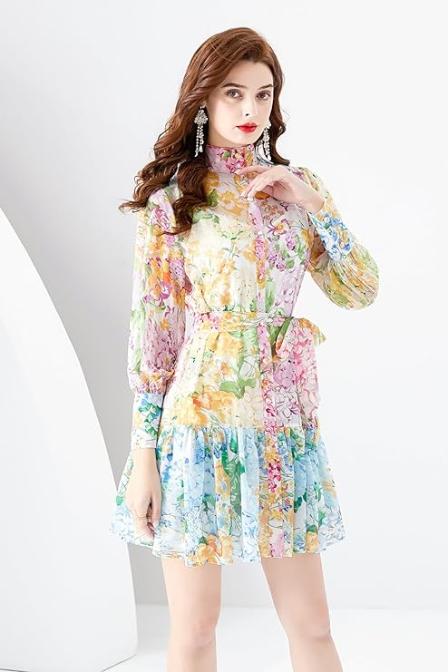 Women's Floral Print Mini Dress