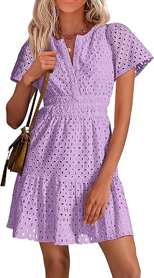 2025 Summer Lace Ruffle Cute Casual Dresses
