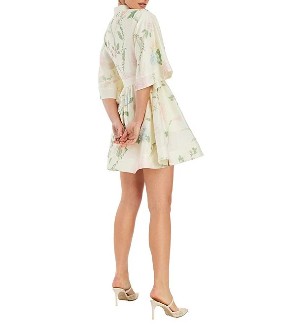 Floral Print Mini A-Line Dress