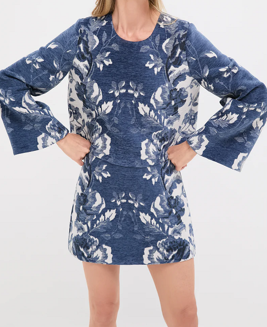 Indigo Reflection Knit Jacquard Suit