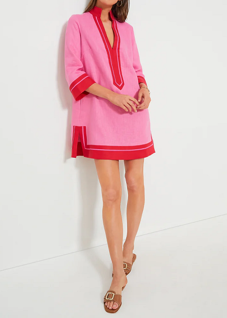 Pink casual holiday dress
