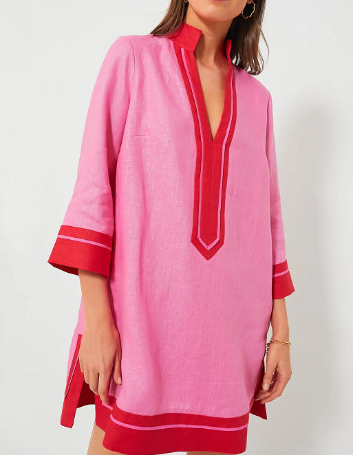 Pink casual holiday dress
