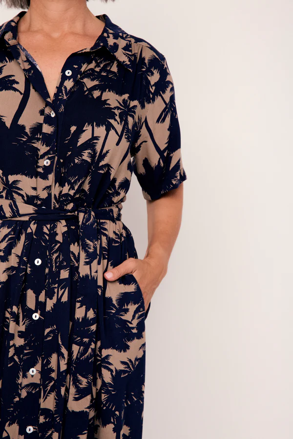 Elegant Midi Dress In Dusk