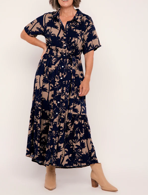 Elegant Midi Dress In Dusk