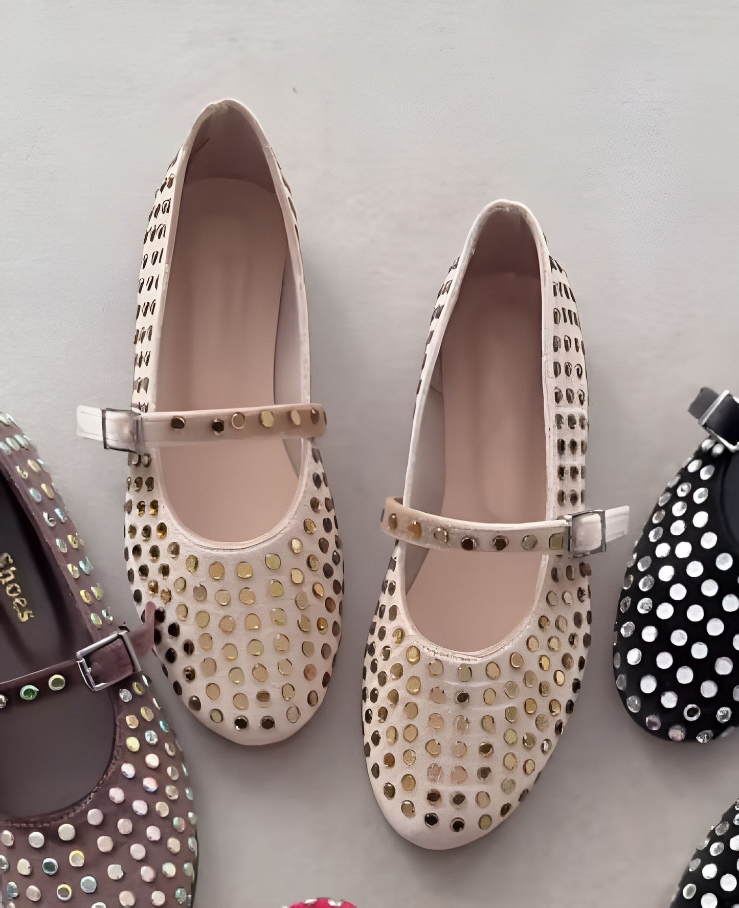 Rhinestone Embellished Sparkling Flats