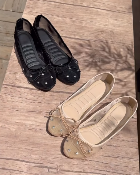 Summer Bow-Decorated Flats
