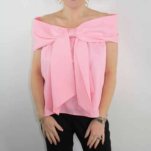 Off the Shoulder Bow Blouse