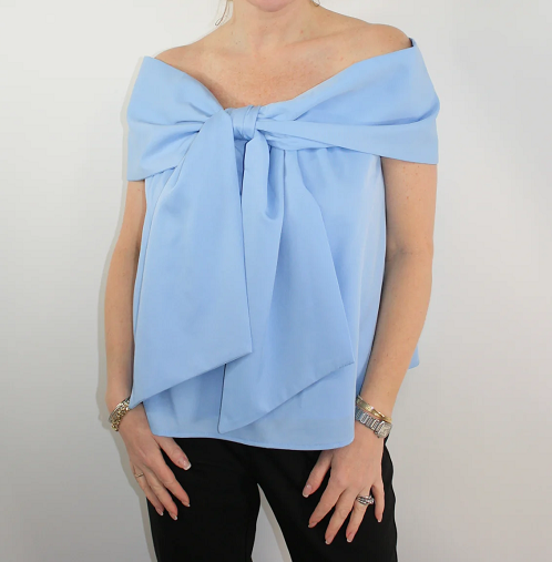 Off the Shoulder Bow Blouse