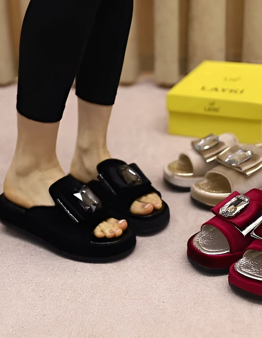 Diamond Platform Comfort Slippers