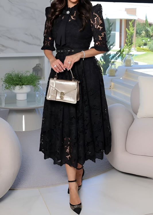 Elegant Black Lace Dress