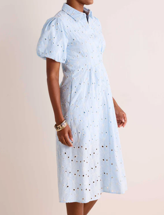 Blue Lace Floral Dress