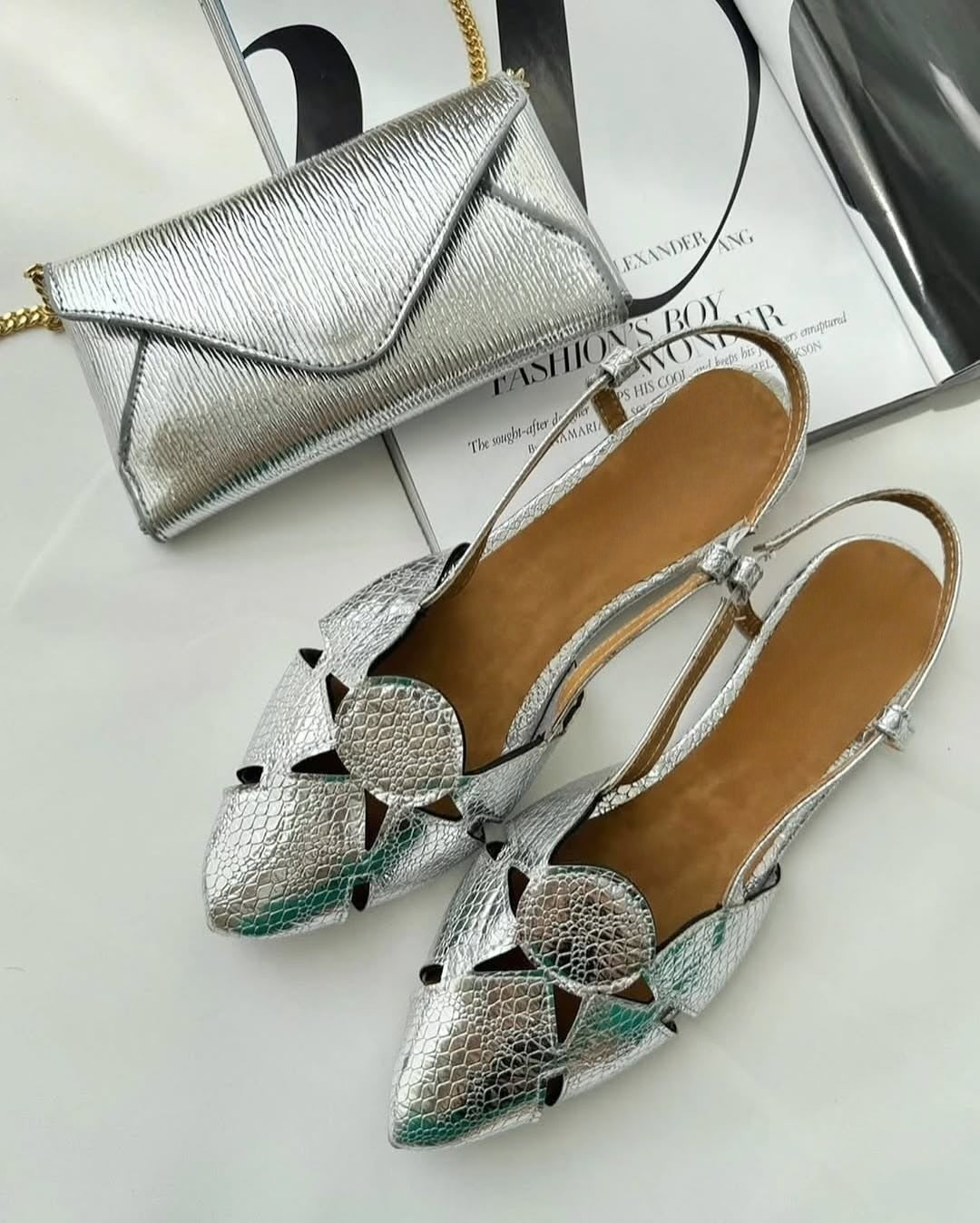 Pointed Soft Leather Women's Flat Sandals