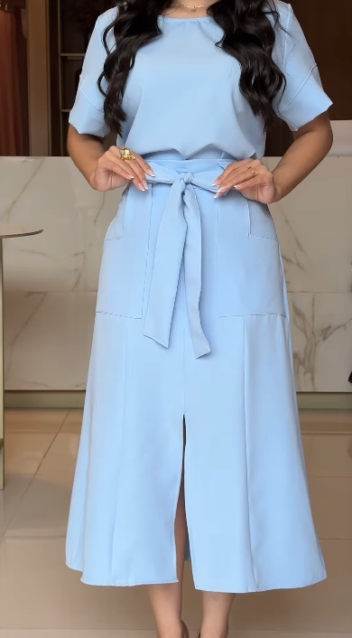 Women's Minimalist Solid Color Two-Piece Set