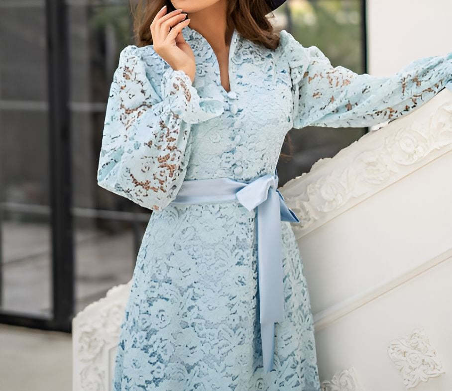 Elegant Lace Long Dress