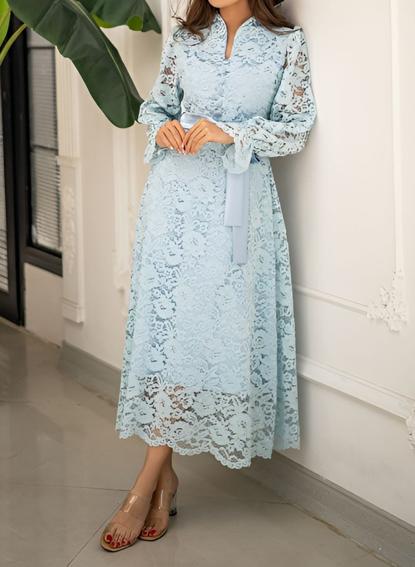 Elegant Lace Long Dress