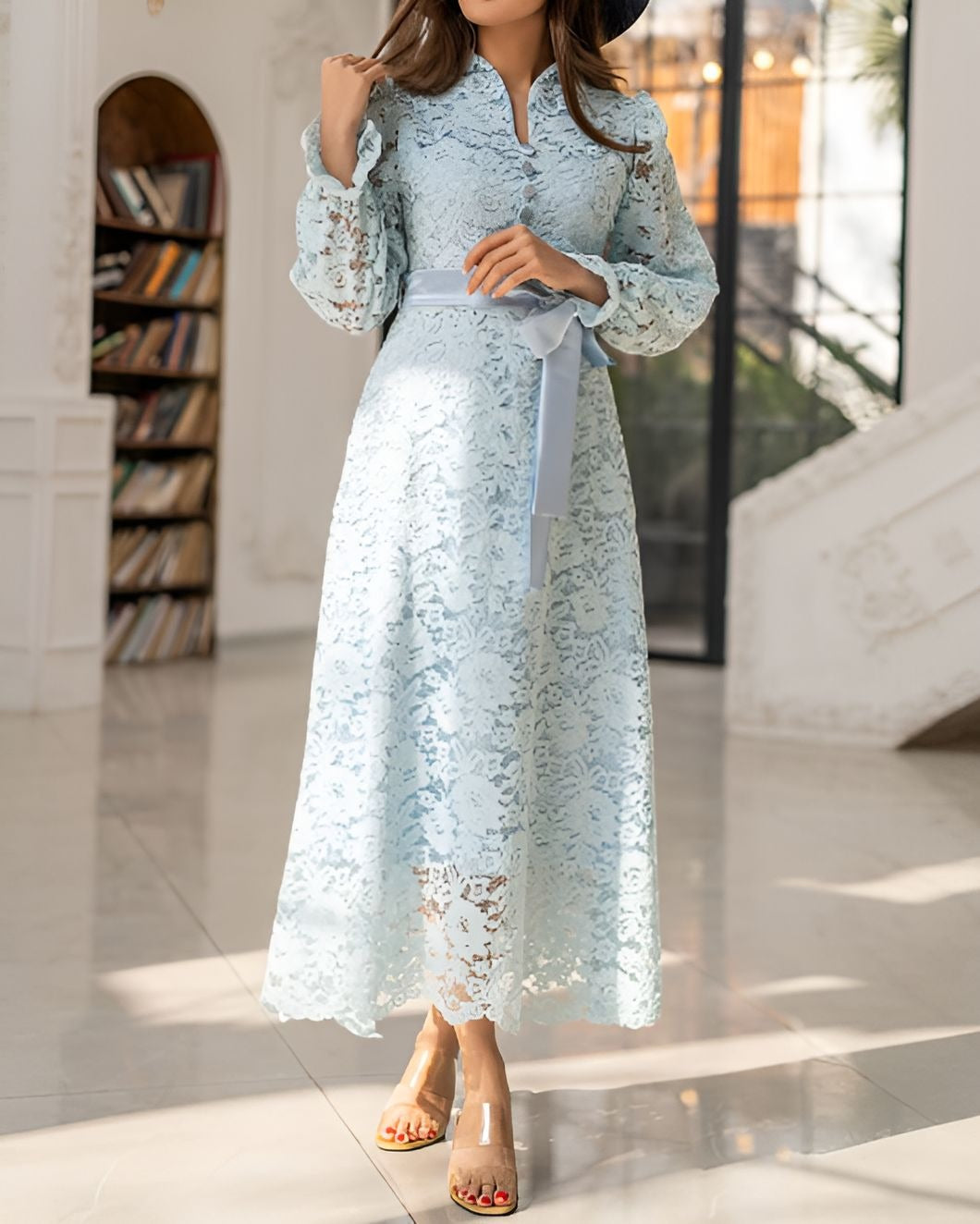 Elegant Lace Long Dress