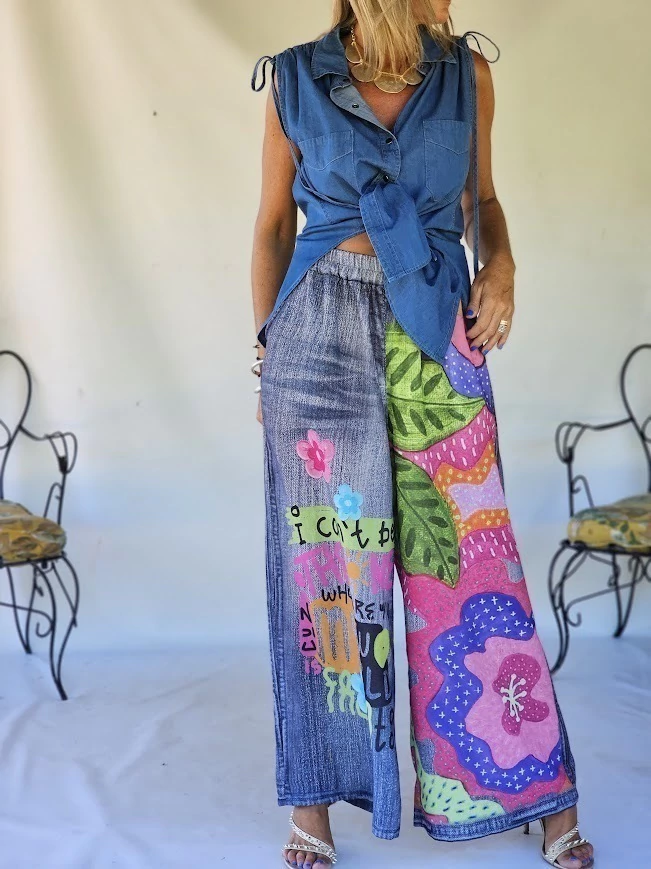 Printed Pattern Casual Pants