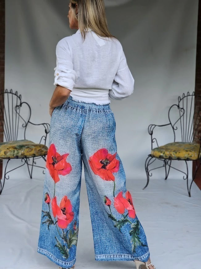 Printed Pattern Casual Pants