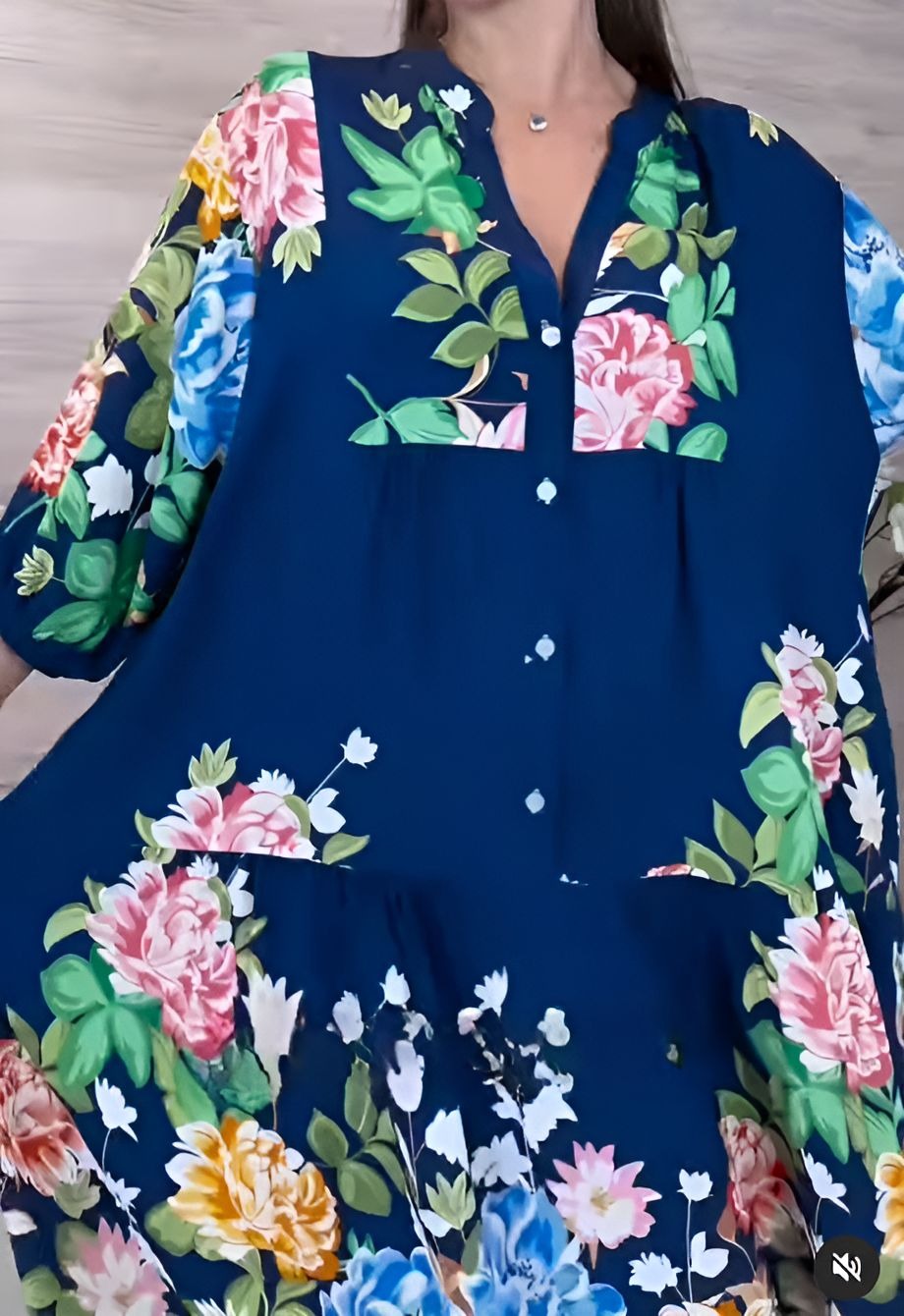 Floral Print Loose Flowy Dress