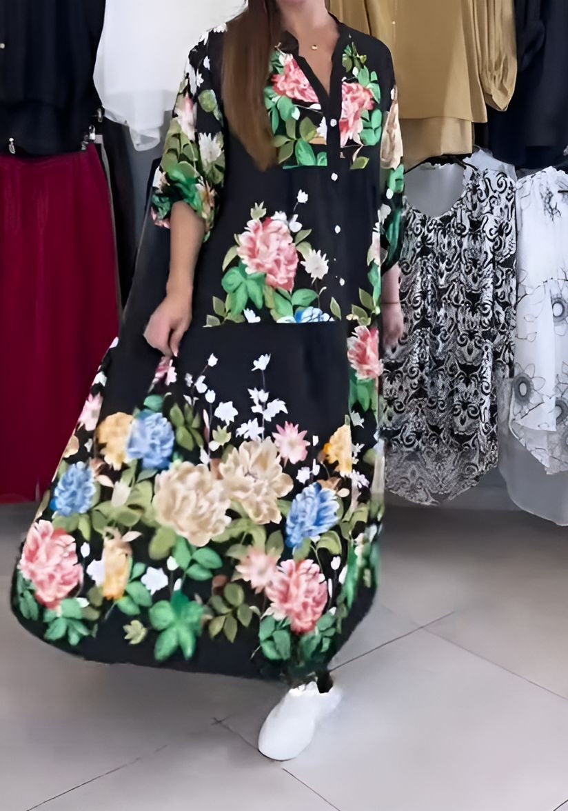 Floral Print Loose Flowy Dress