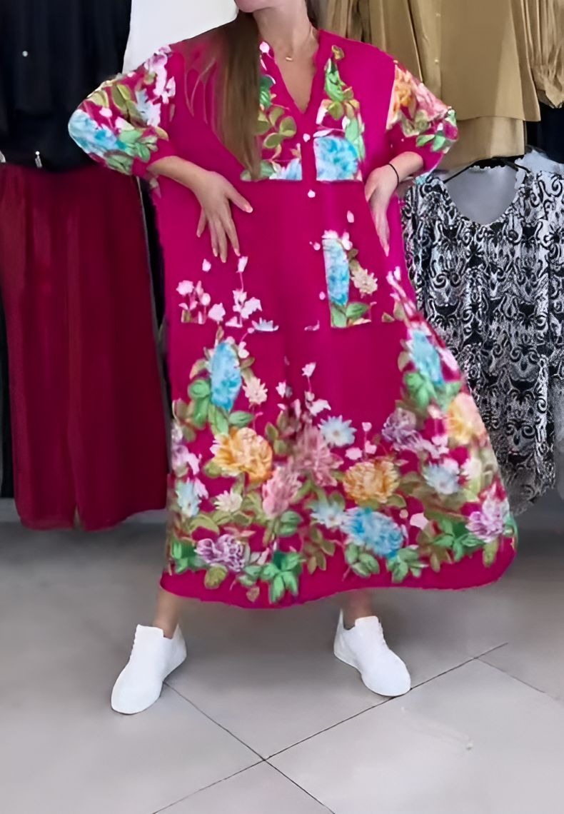 Floral Print Loose Flowy Dress
