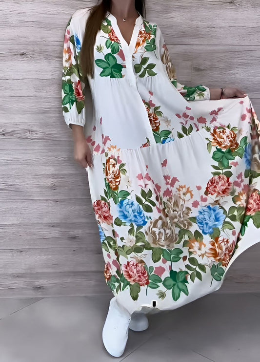 Floral Print Loose Flowy Dress