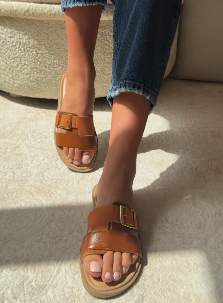 Soft Leather Comfortable Slippers