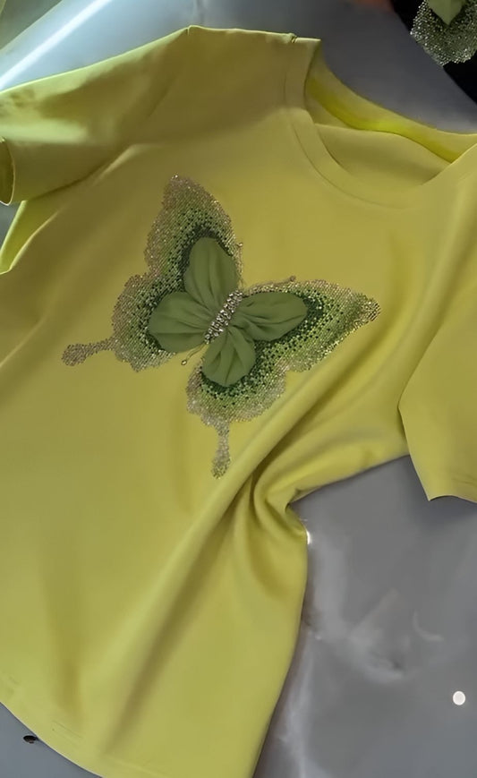 3D Butterfly Short Sleeves