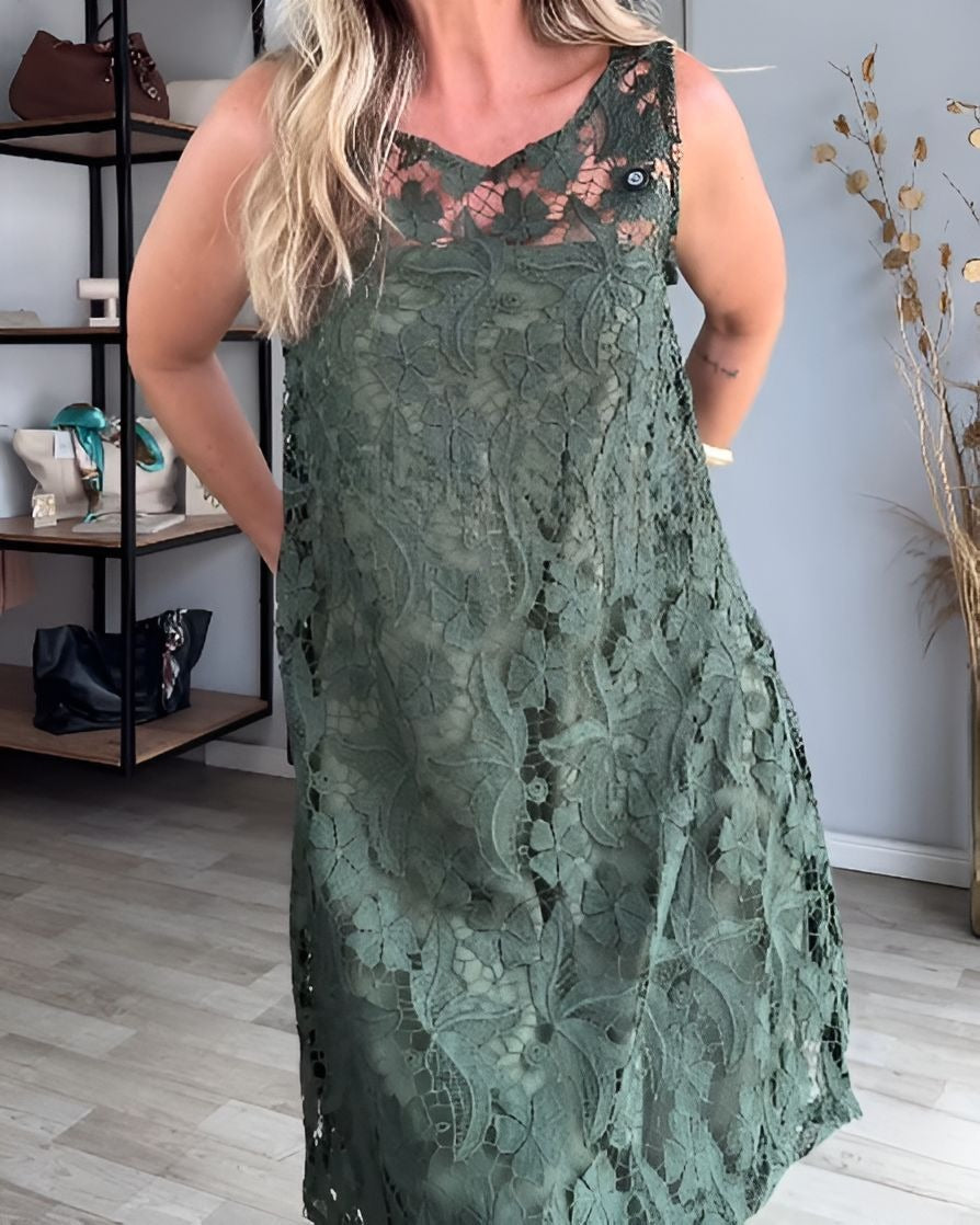 Lace Sleeveless Short Dress