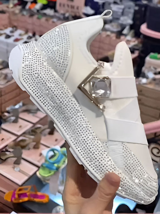 White Shiny Comfortable Sneakers
