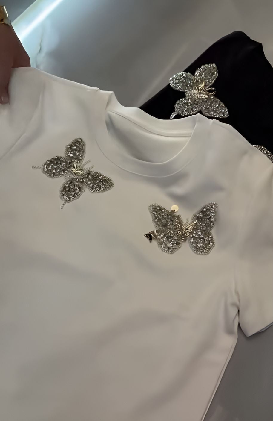 Butterfly Rhinestone T-shirt