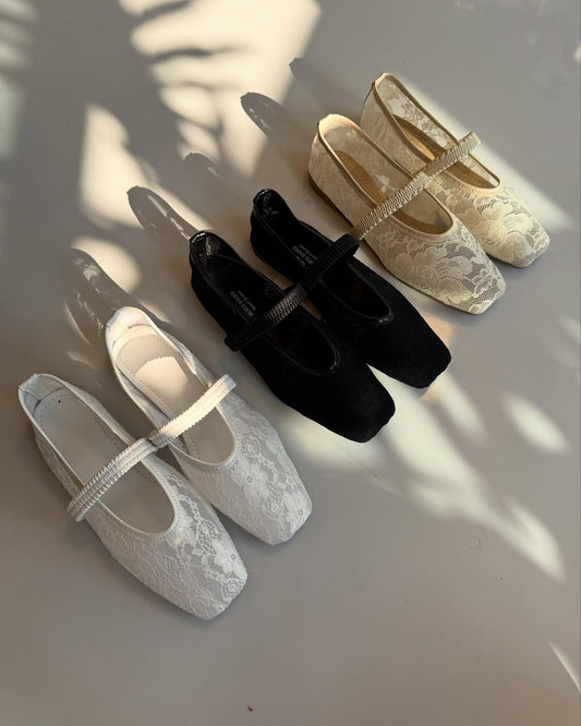 Elegant Lace Flat Women Shoes