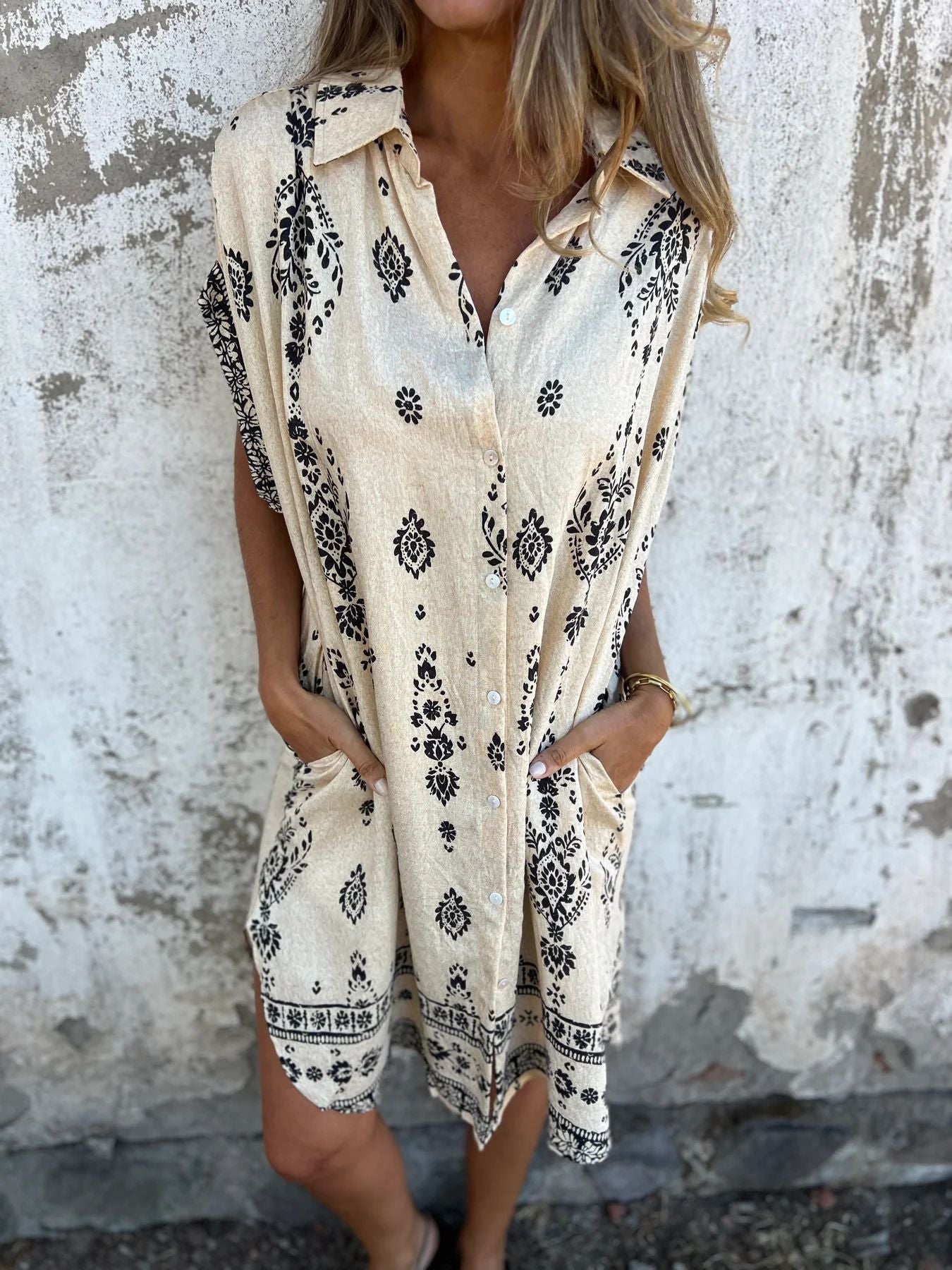 Loose Fit Printed Dress