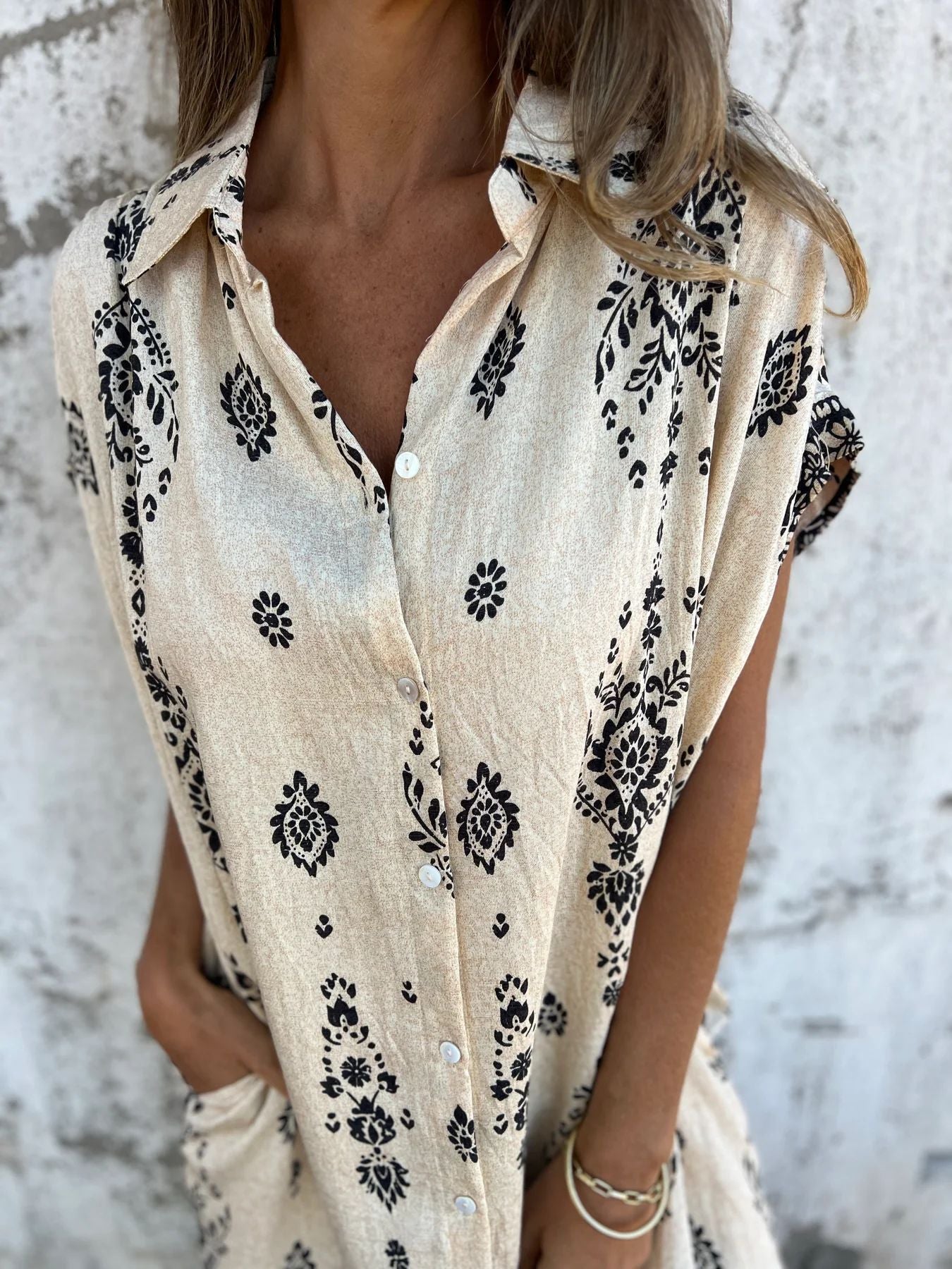 Loose Fit Printed Dress