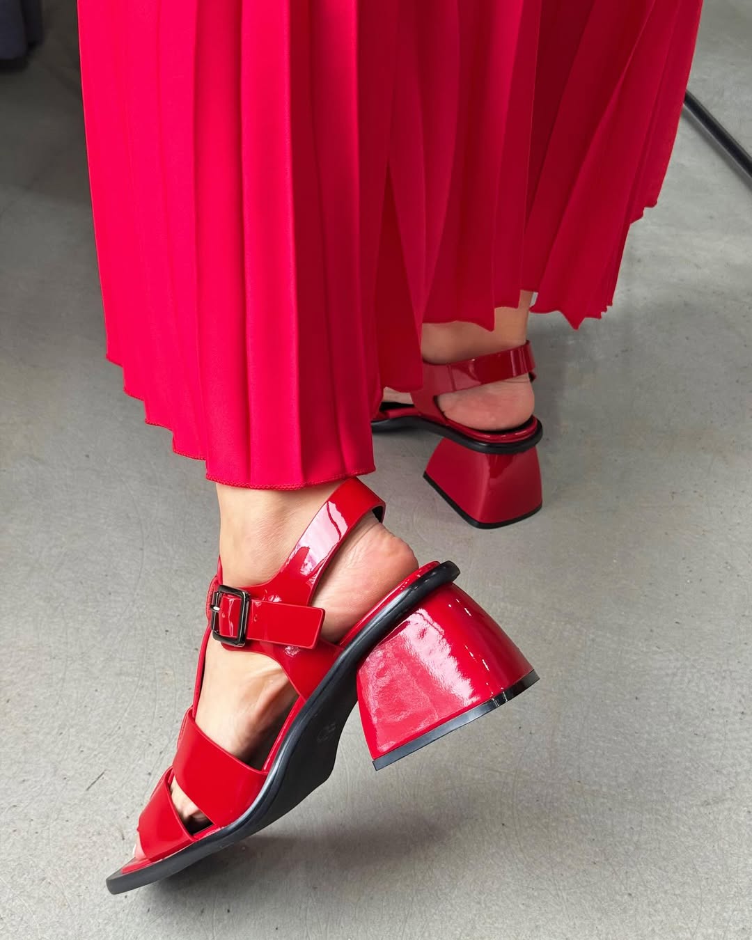 Glossy Leather Women's Sandals