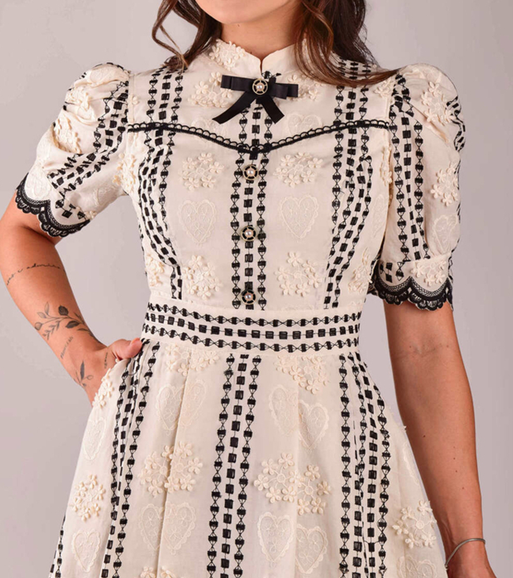 Elegant Bow Neck Dress