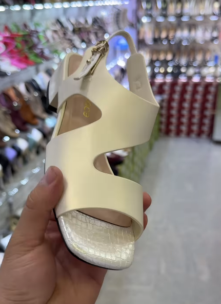 Soft Leather Square Heel Sandals