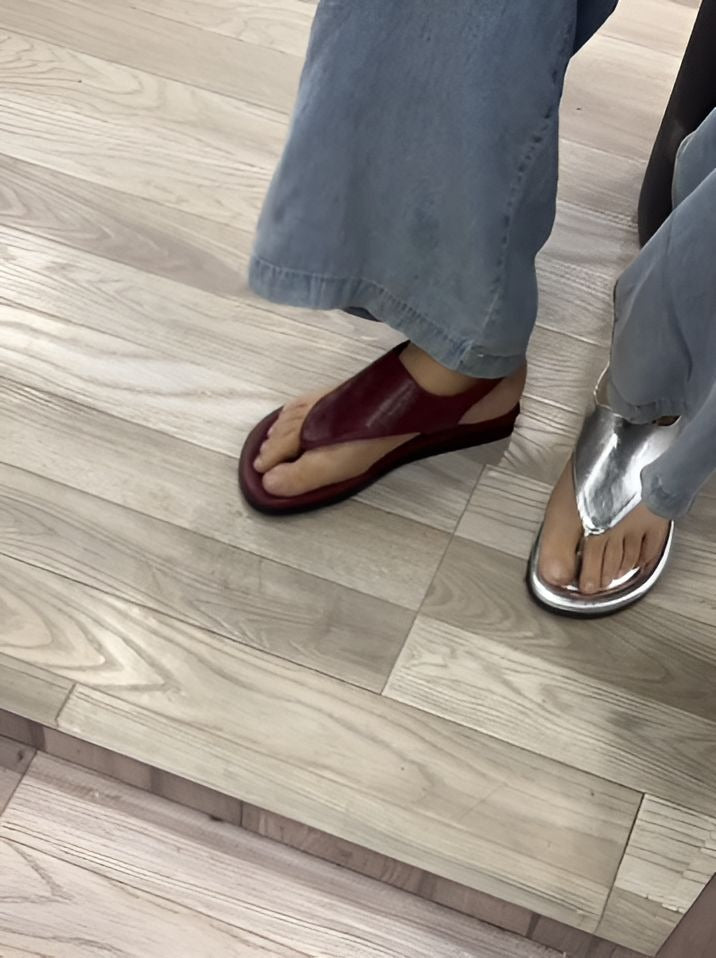 Soft Leather Thong Sandals