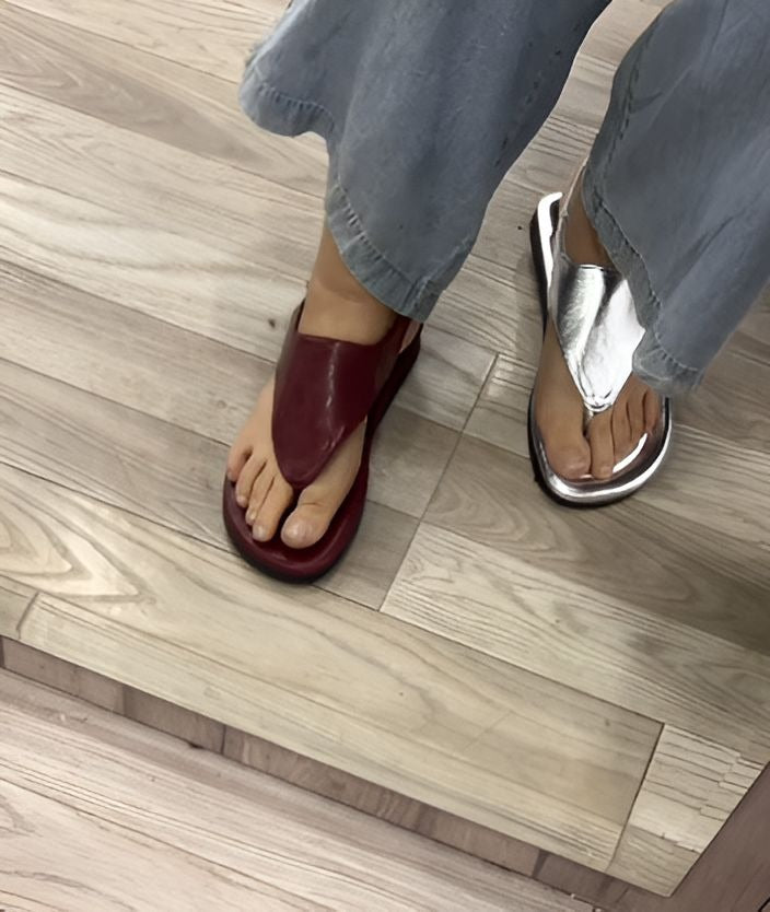 Soft Leather Thong Sandals