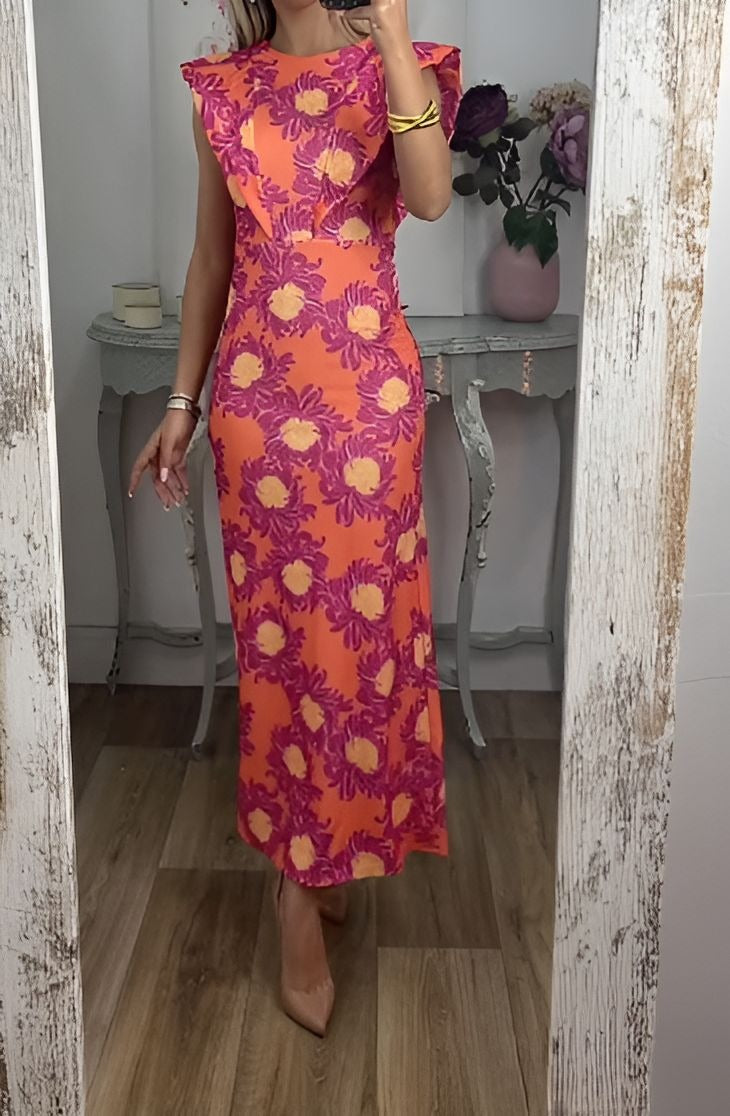 Elegant Floral Print Dress