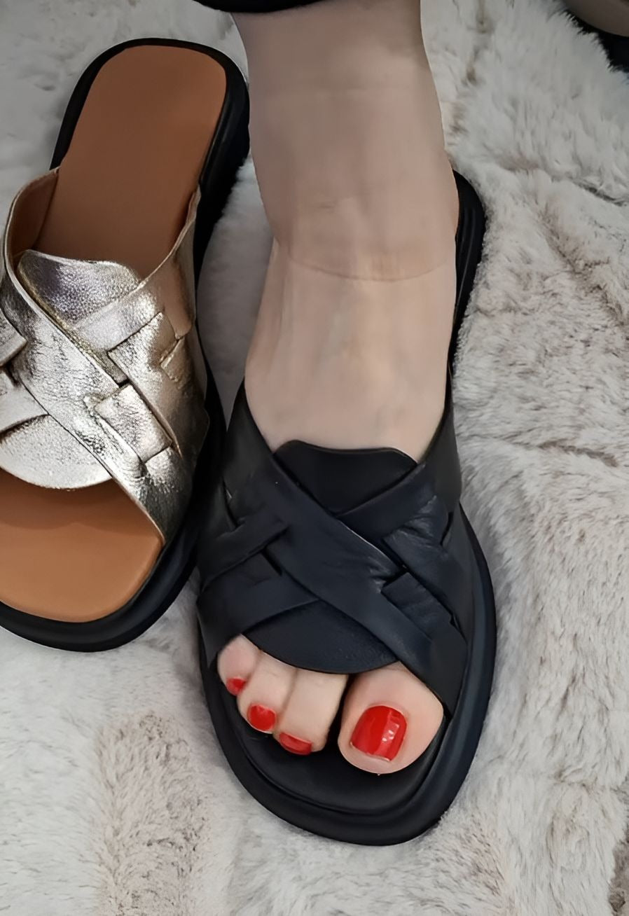 Super Comfortable Soft Leather Women Slippers
