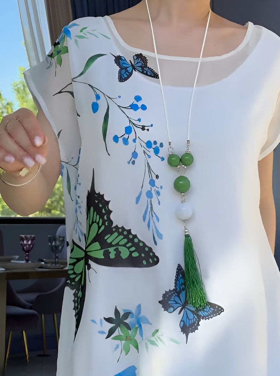 Butterfly Tulle Lightweight Comfort Dress