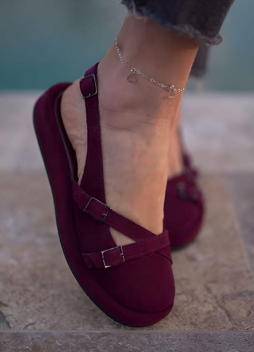 Women Velvet Flat Sandals