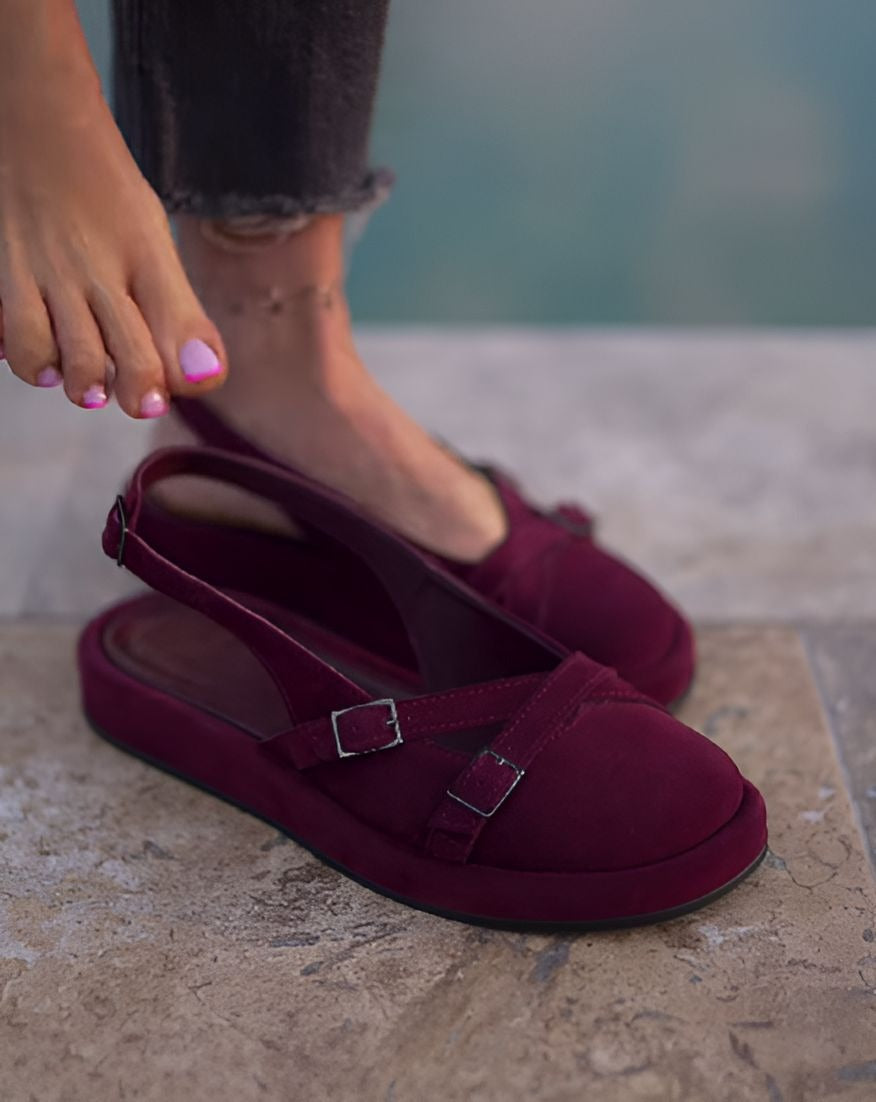 Women Velvet Flat Sandals