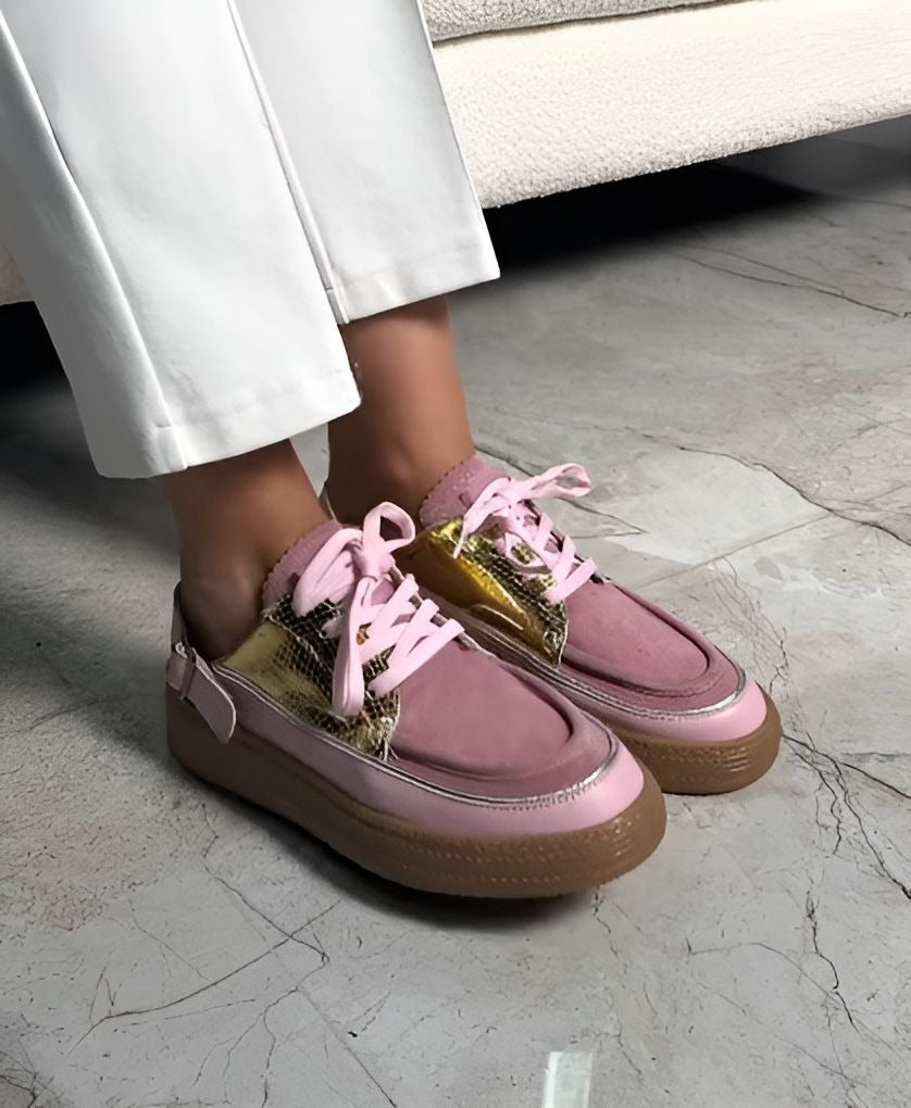 Pink & Gold Comfortable Women Shoes